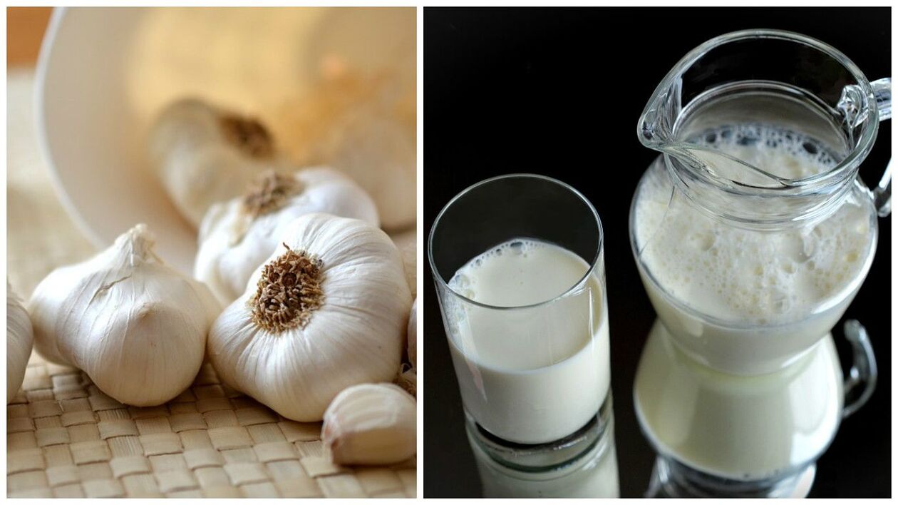 milk garlic against parasites
